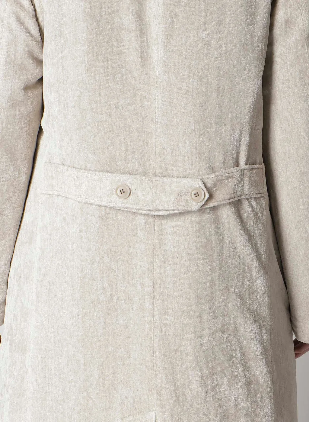 Linen Velvet Stand Collar Jacket With Liner