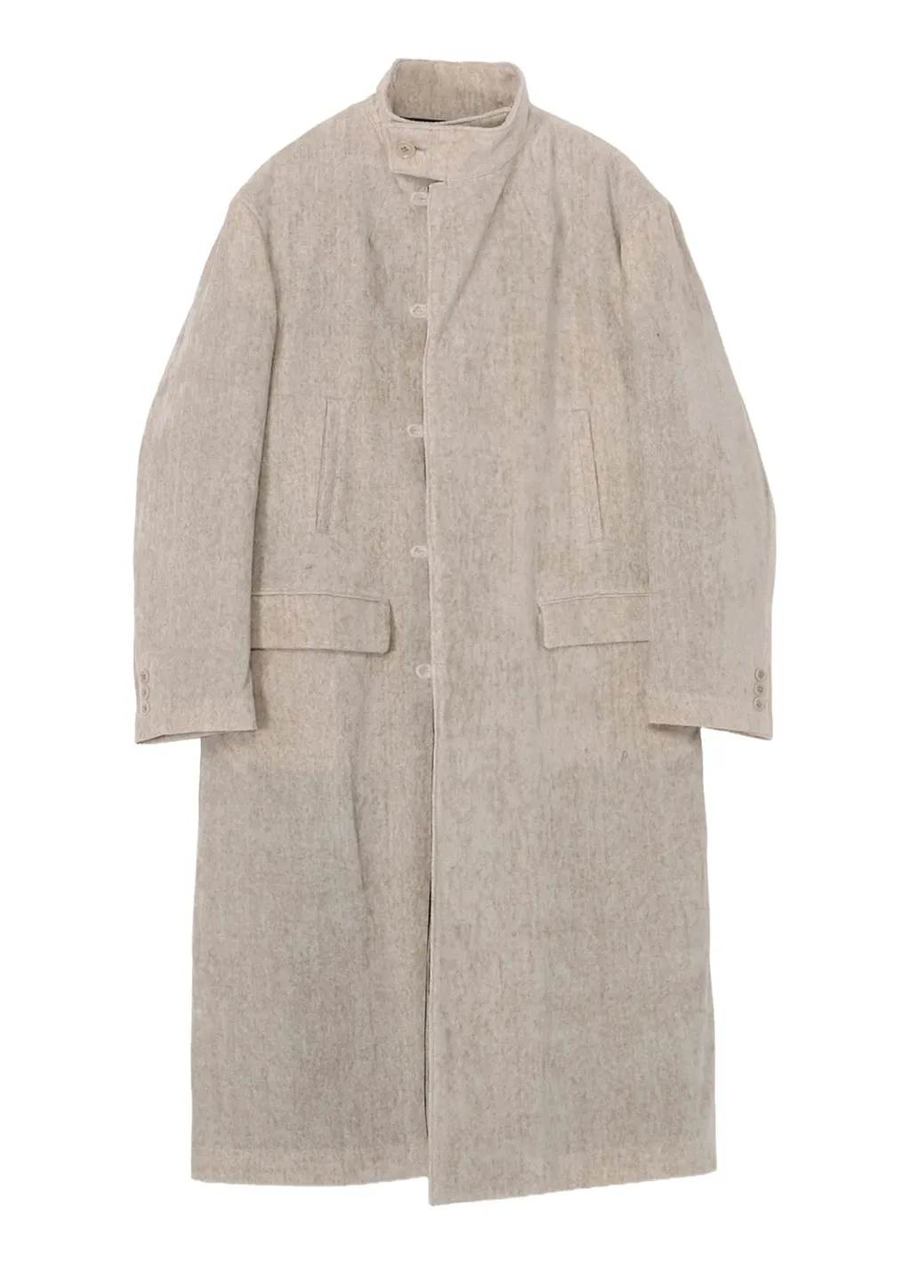 Linen Velvet Stand Collar Jacket With Liner