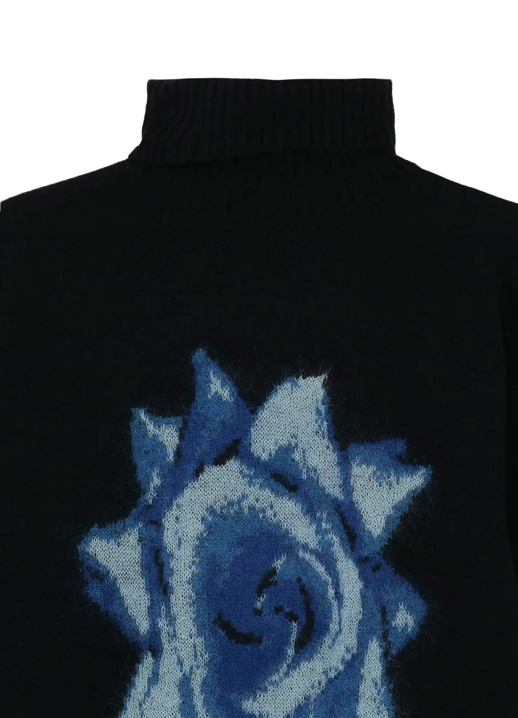 Flower Designed Turtle Neck Knit