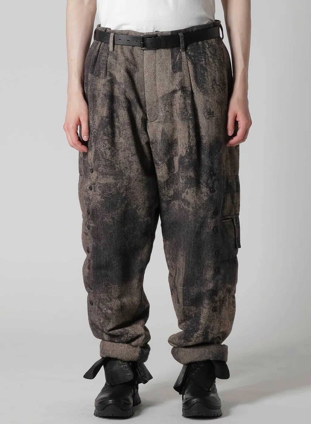 Collage Printed Herringbone Pants