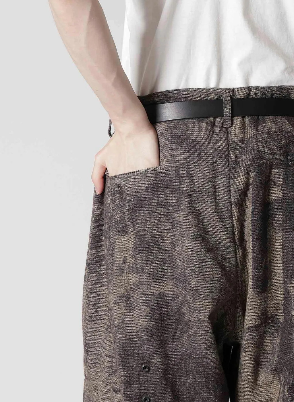 Collage Printed Herringbone Pants