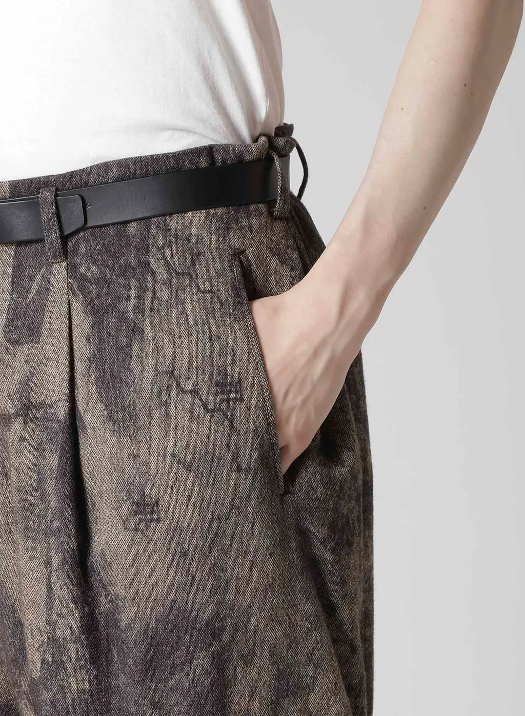 Collage Printed Herringbone Pants