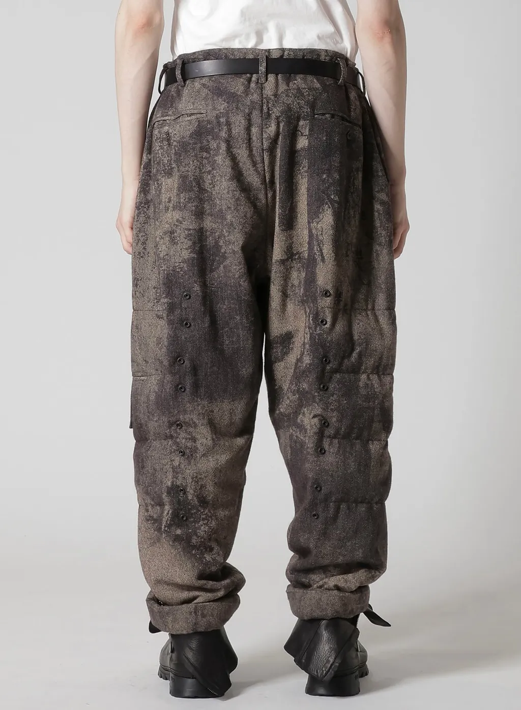 Collage Printed Herringbone Pants