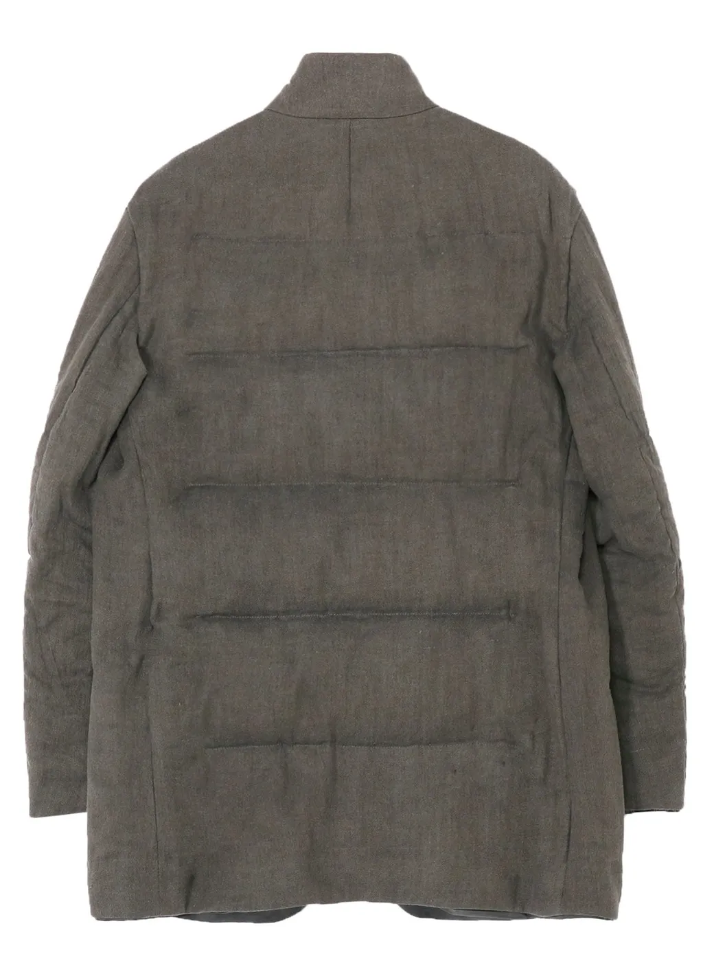Silk Linen Inked Horizontal Padded Stand Jacket