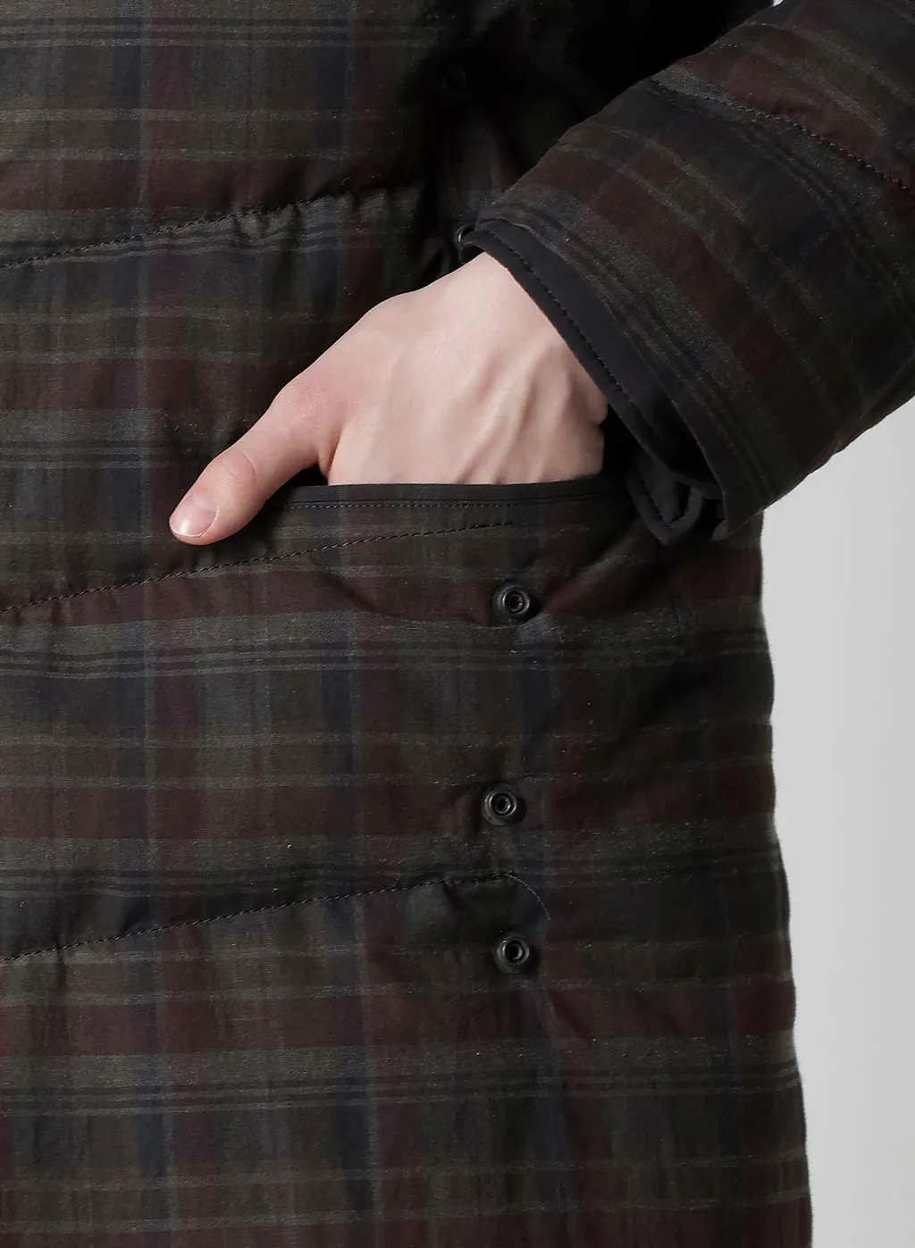 Madras Ink 3 Buttons Diagonal Padded Jacket