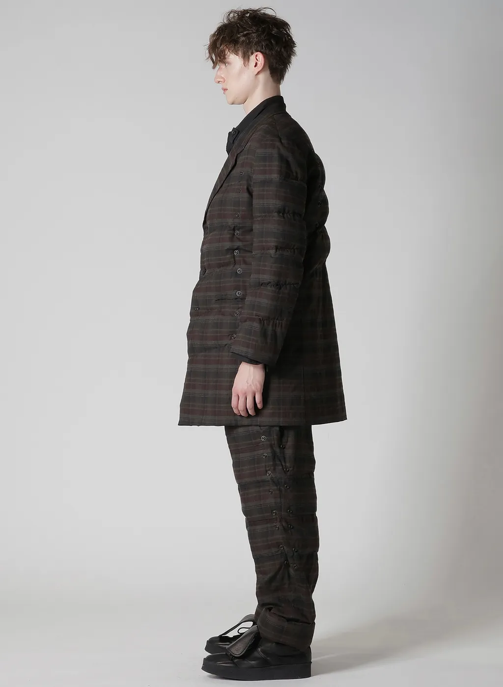 Madras Ink 3 Buttons Diagonal Padded Jacket