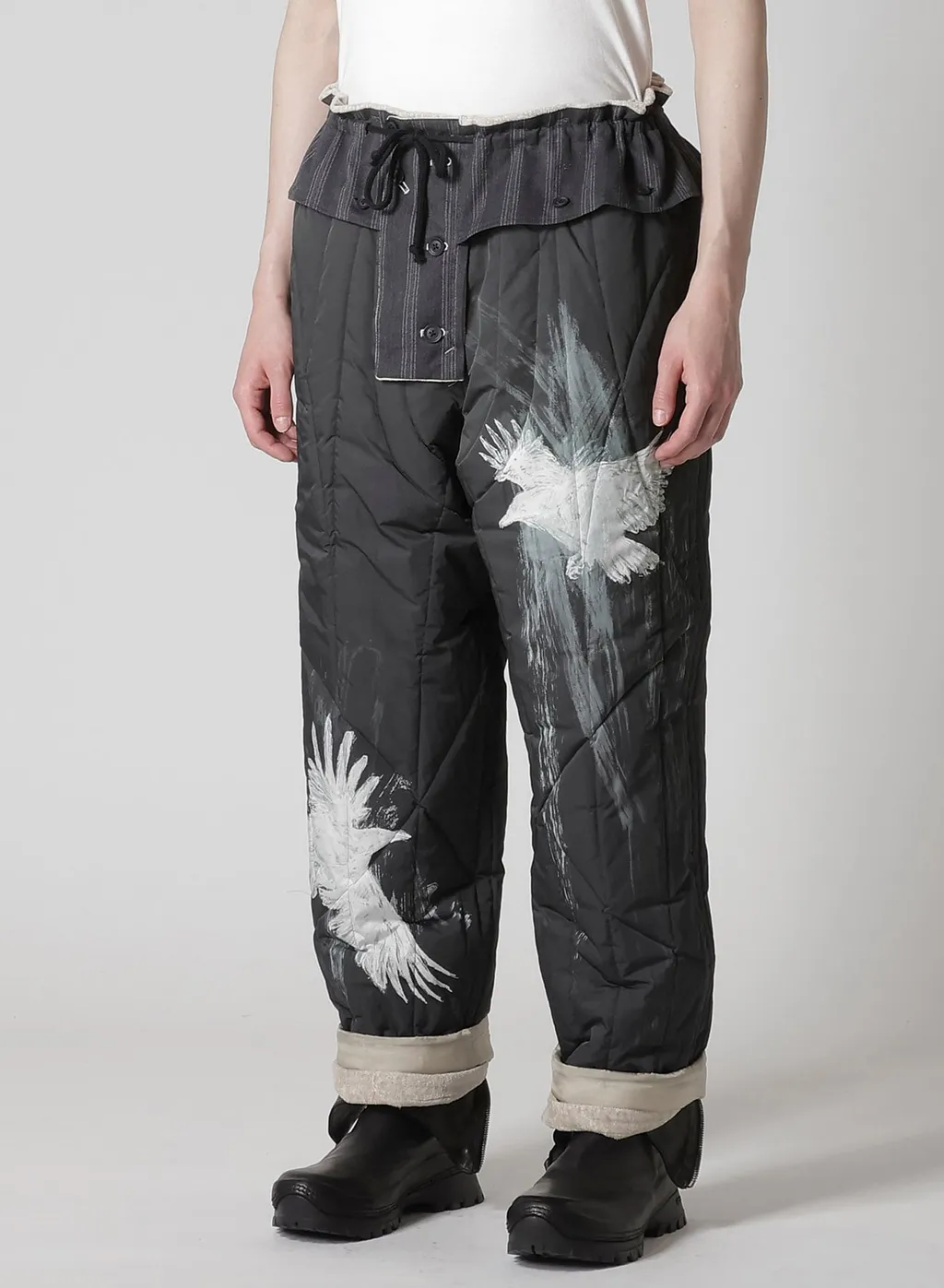 Raw Linen Velvet One Side Pocket Pants With Liner
