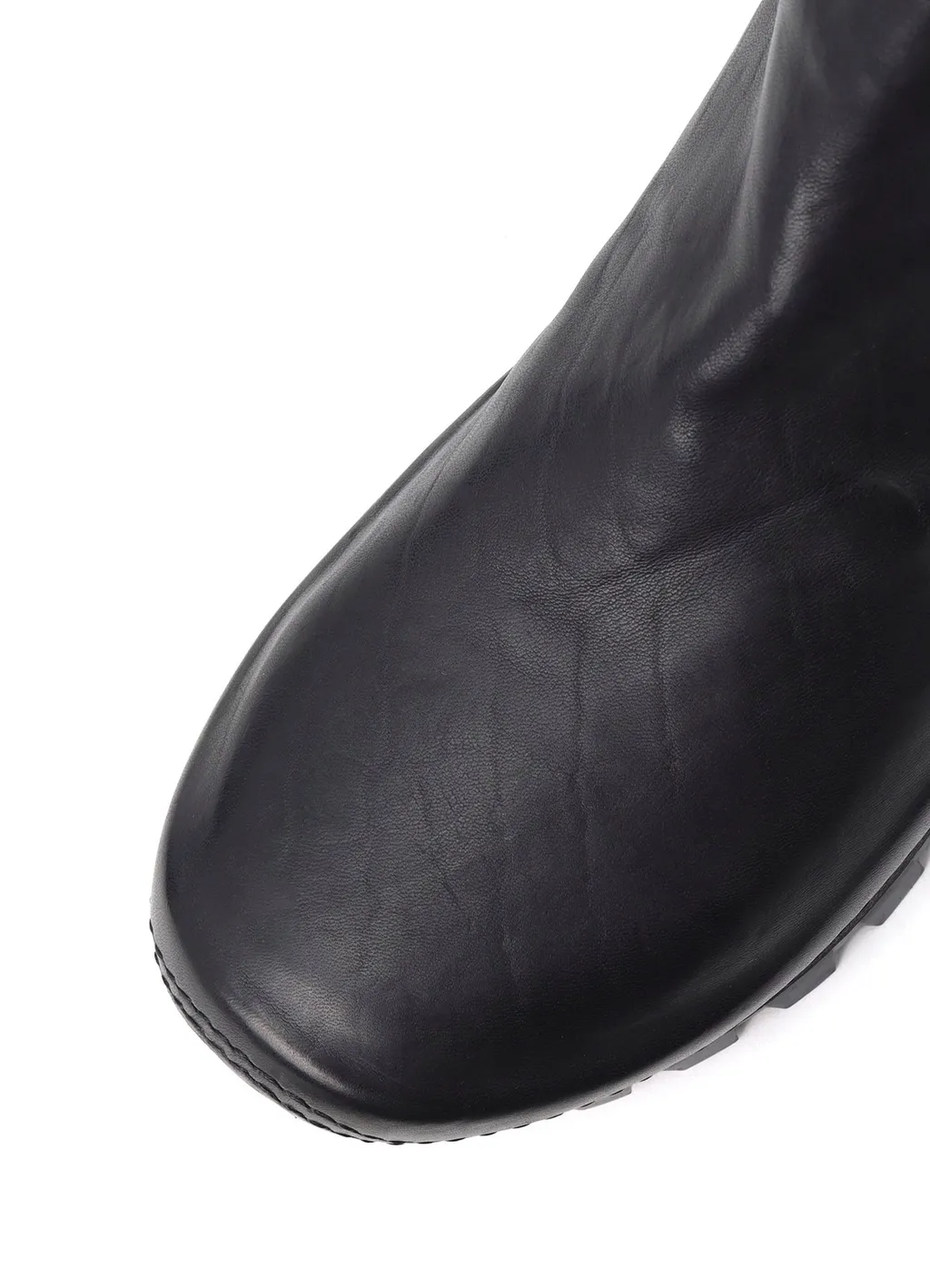 Full Grain Horse Leather Back Zip Mid Boots
