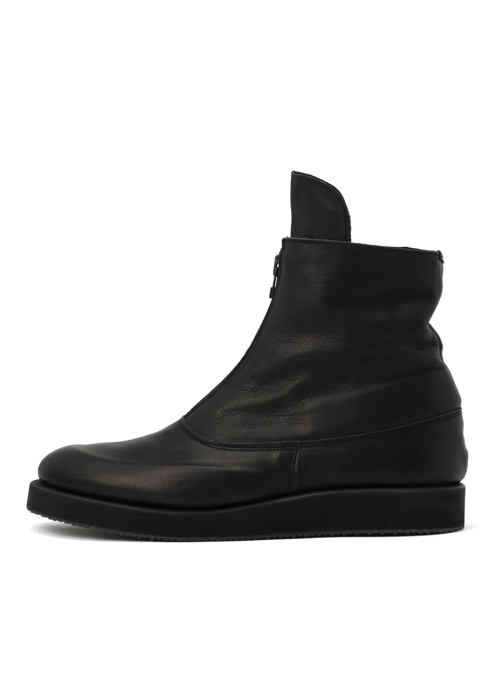 Oil Soft Leather Front Fastener Boots
