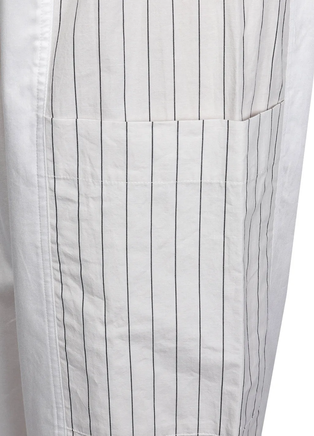 Cotton Satin Stripe Switching Pants