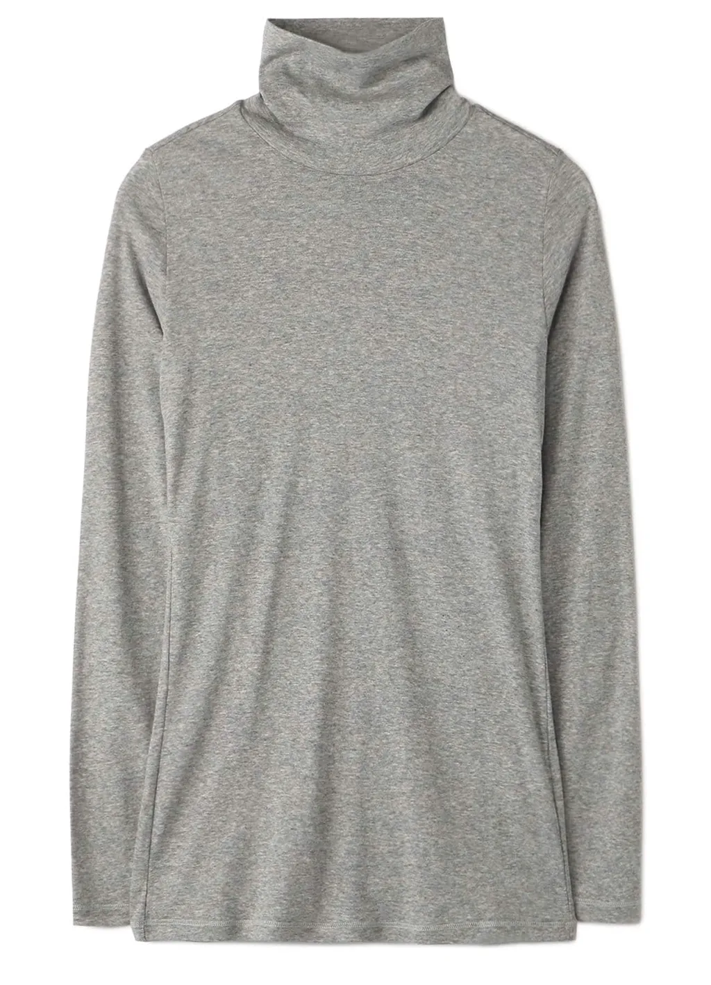 60/- Cotton Soft Rib Jersey High Neck Long Sleeve Shirt