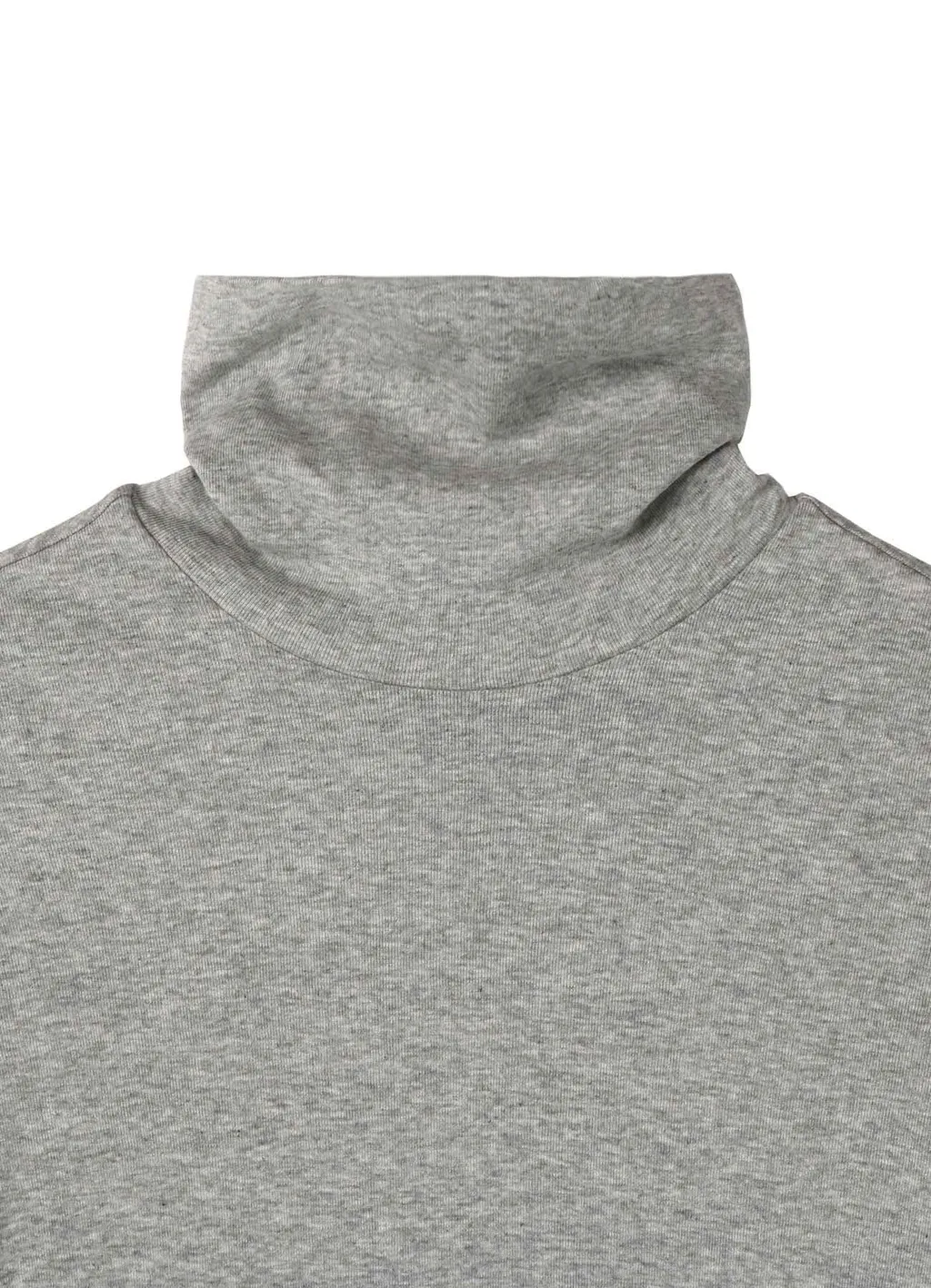 60/- Cotton Soft Rib Jersey High Neck Long Sleeve Shirt