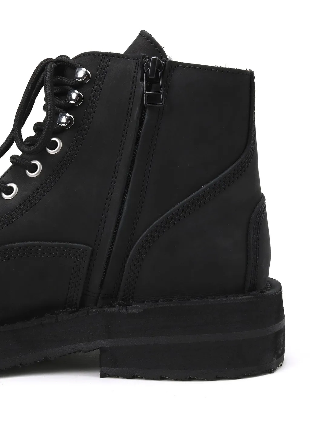 Mat Smooth Leather Zip Biker Boots