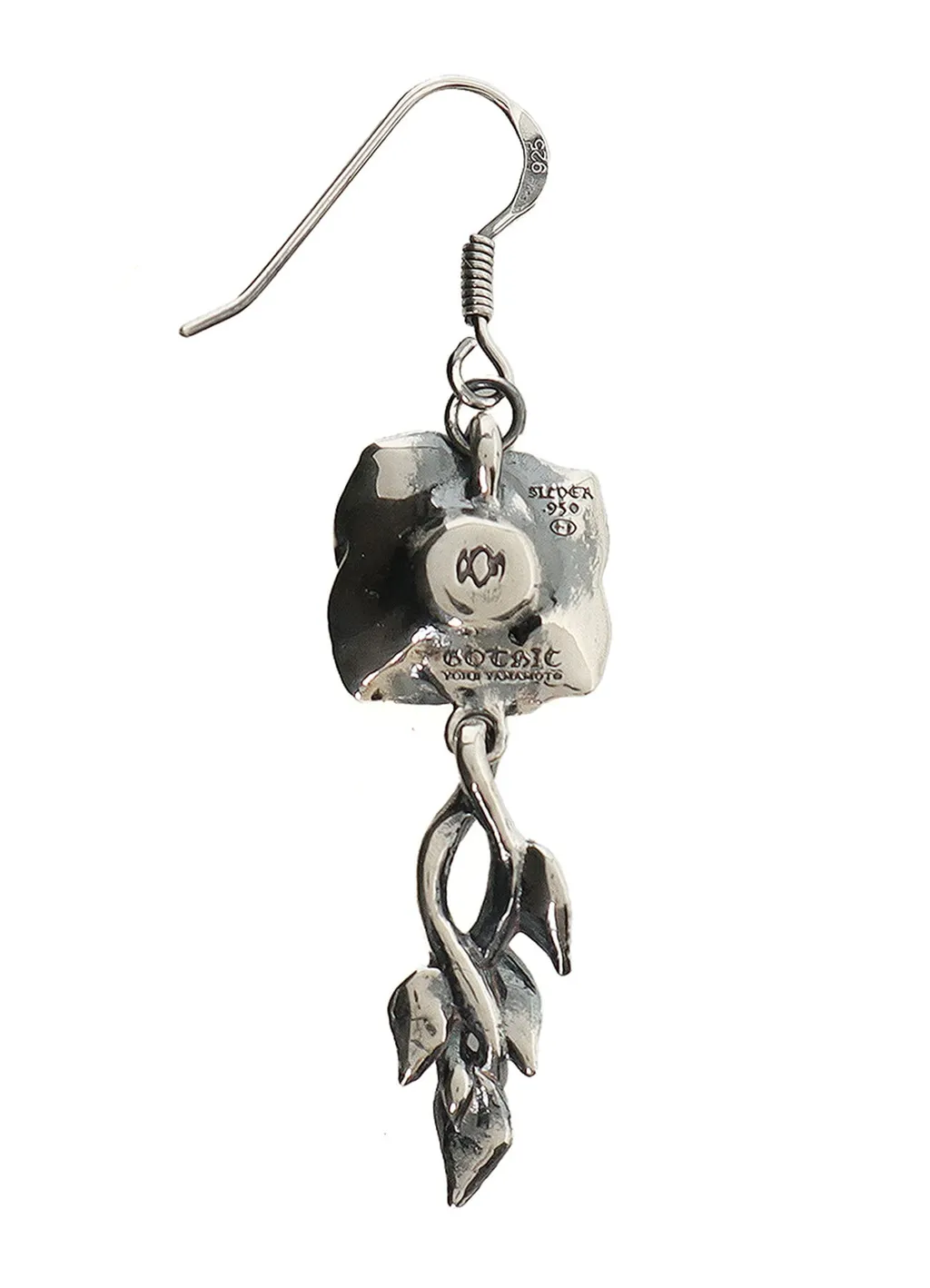 Silver/Cz Rose Earring
