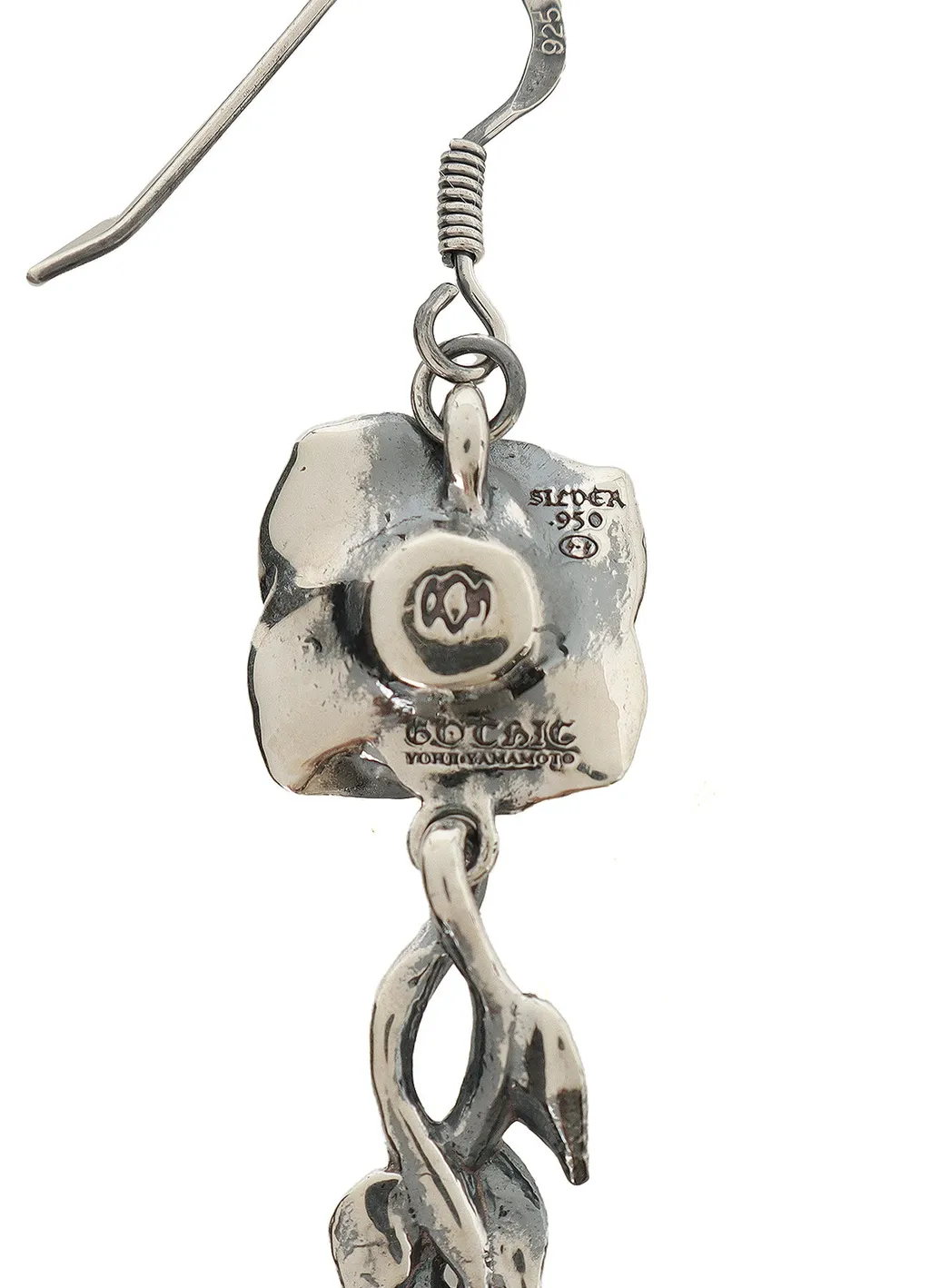 Silver/Cz Rose Earring
