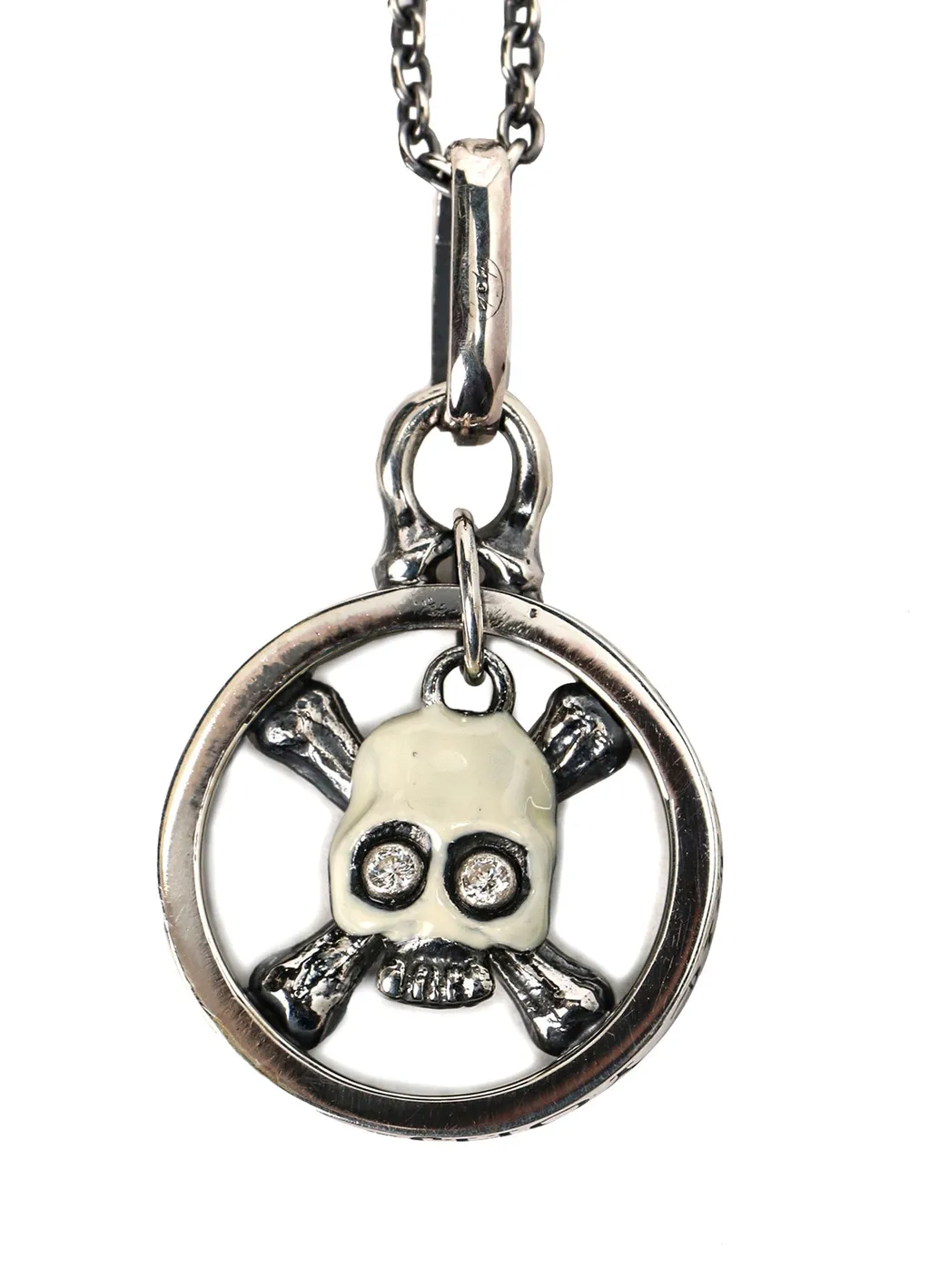Sv950 Skull Ringcross Pendant