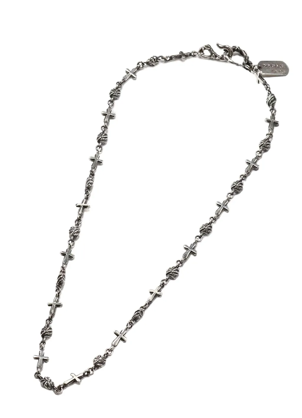 Silver 950 Gothic Cross Chain Necklace