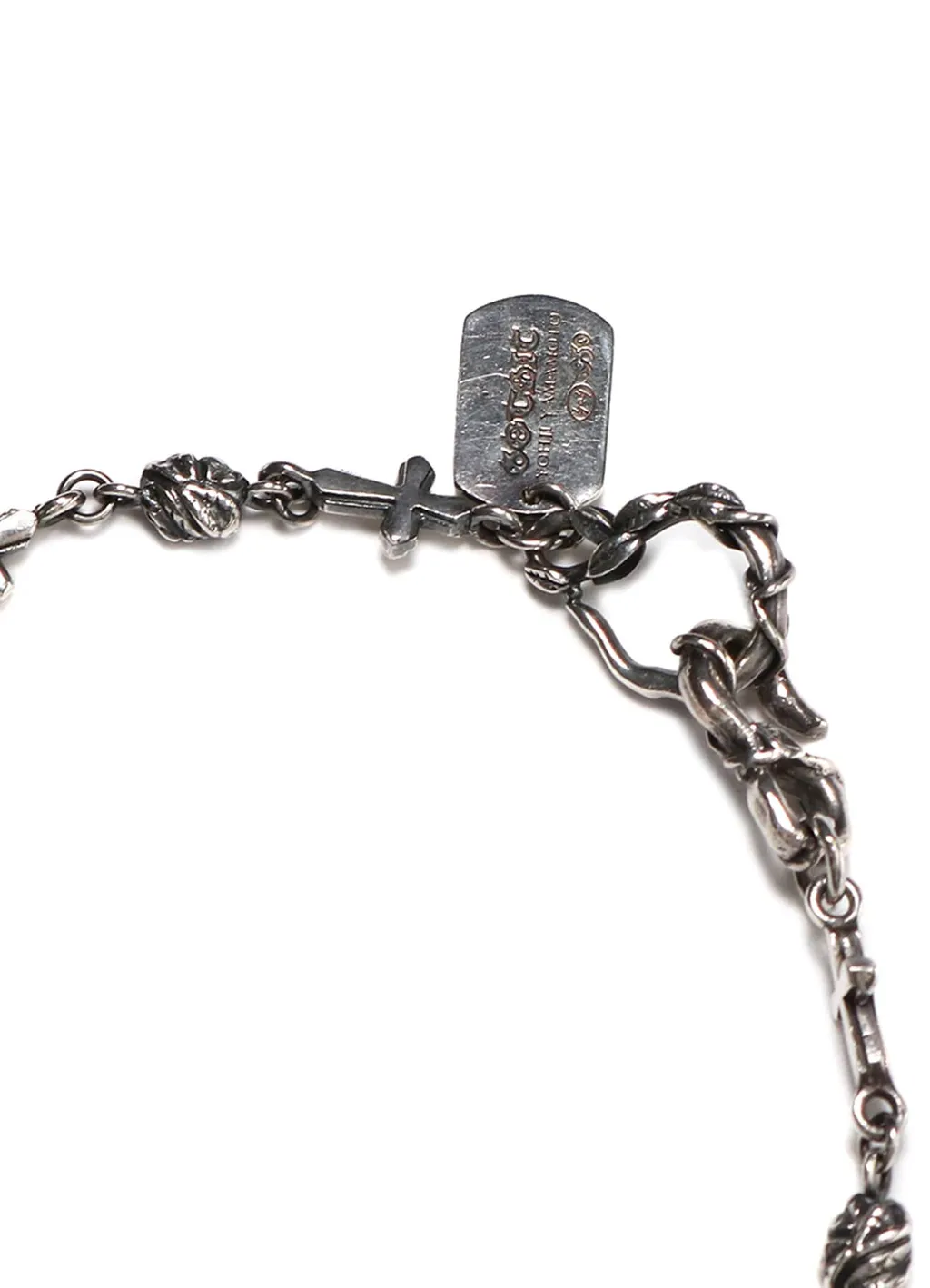 Silver 950 Gothic Cross Chain Necklace
