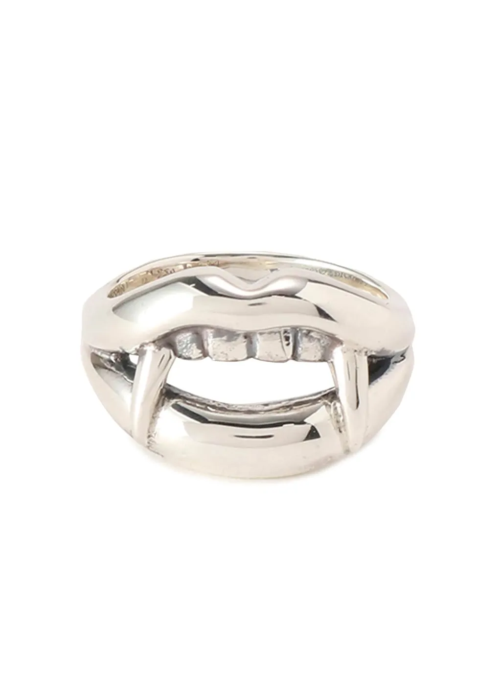 Silver 950 Vampire Fang Ring