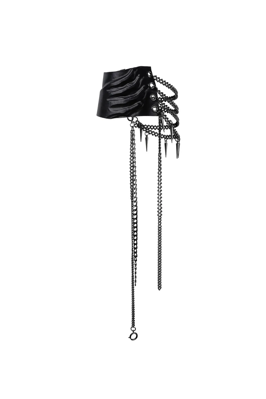 L/Brass/A Bounded Leather Choker