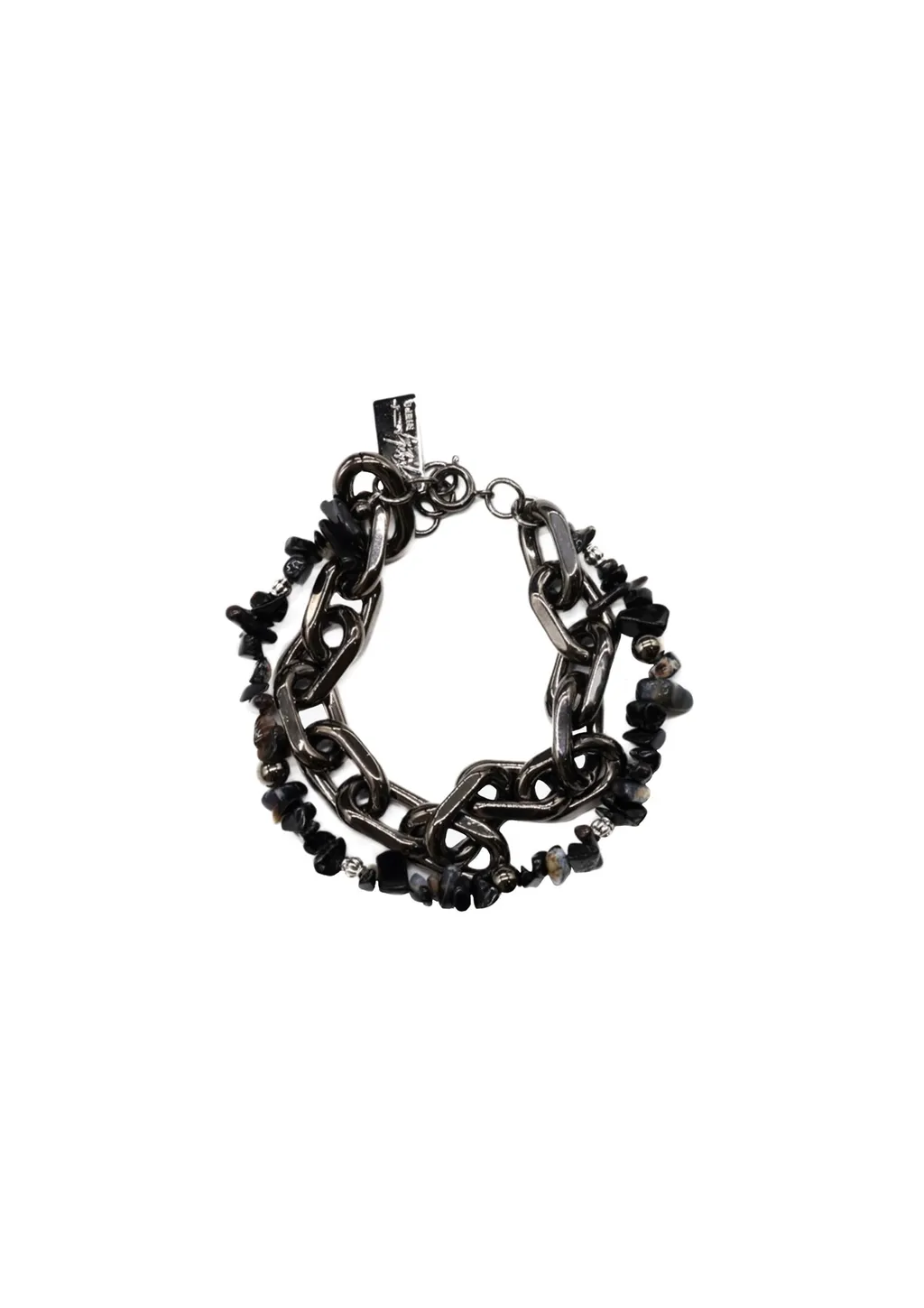 Brass/Oyx/Co Raw Bracelet