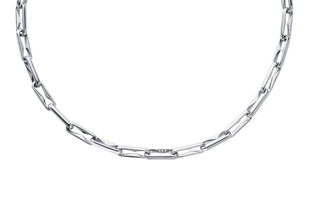 Sv/W.Dia Thorn Necklace Dia Sv