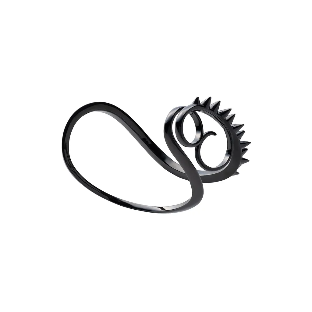 Silver925Black Spike Bracelet
