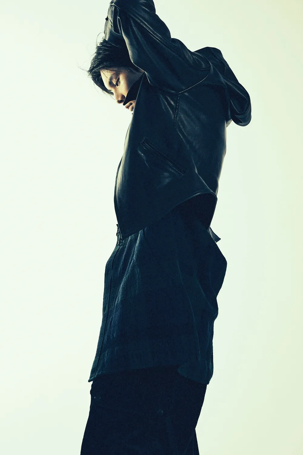 Lamb Vegetable Hooded Leather Jacket