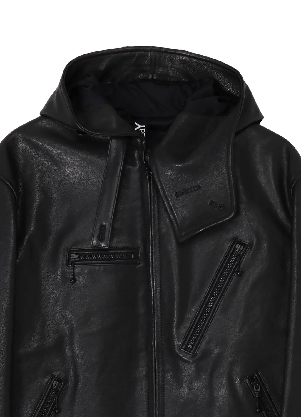 Lamb Vegetable Hooded Leather Jacket