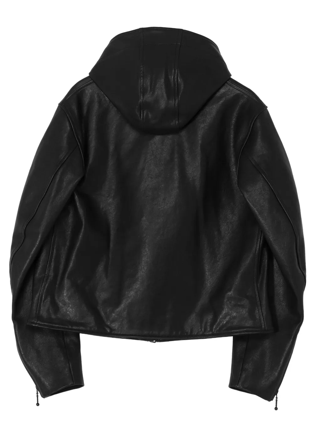 Lamb Vegetable Hooded Leather Jacket
