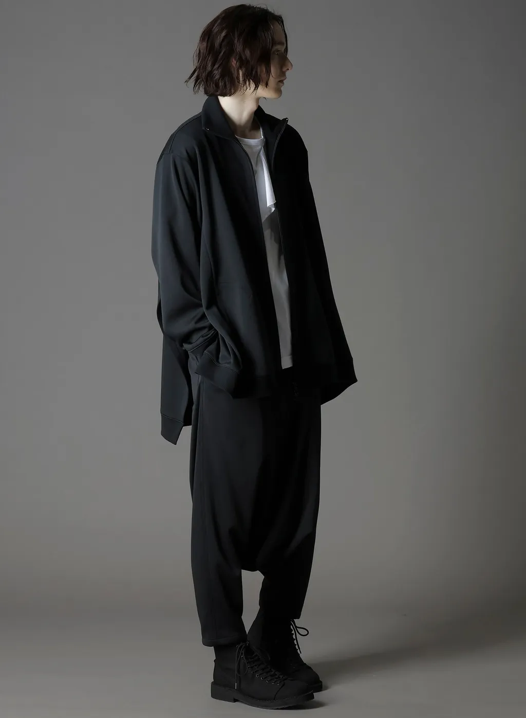 Polyester Smooth Side Slit Track Jacket
