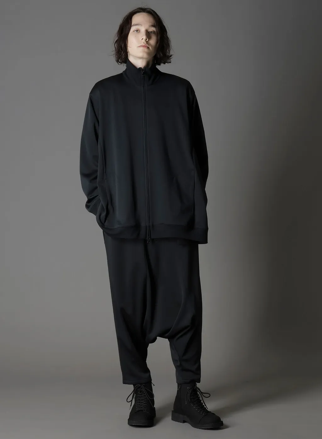 Polyester Smooth Side Slit Track Jacket
