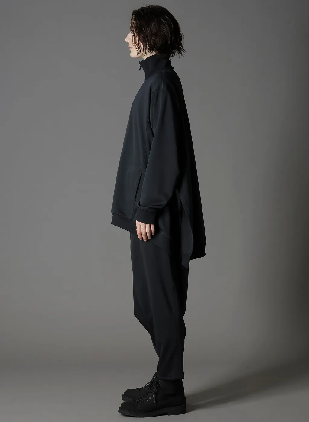 Polyester Smooth Side Slit Track Jacket