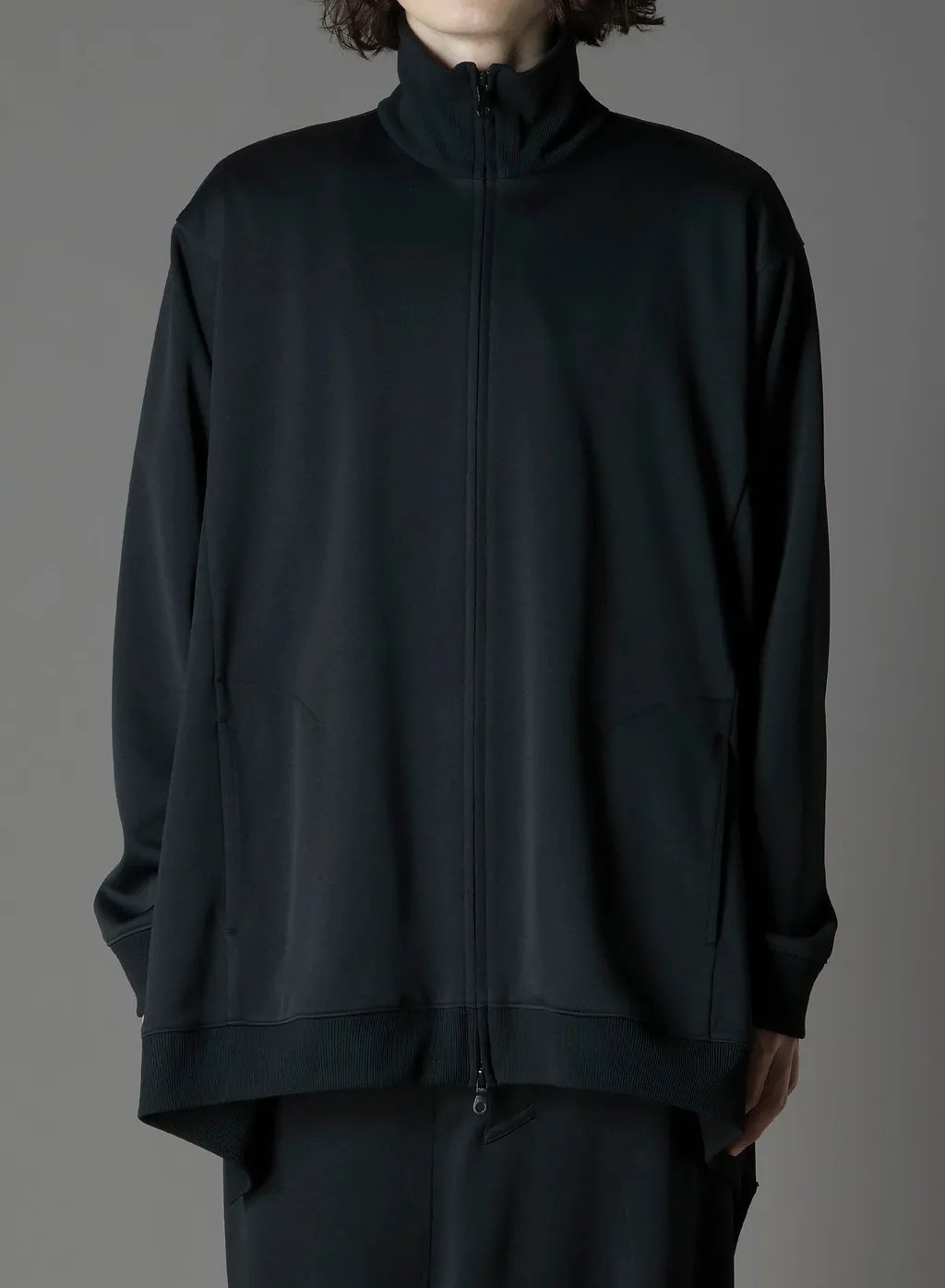 Polyester Smooth Side Slit Track Jacket