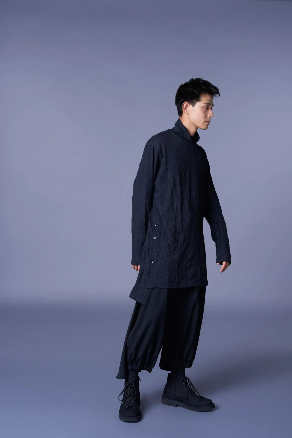 Catch Washer Right Button-Opening Big Turtleneck