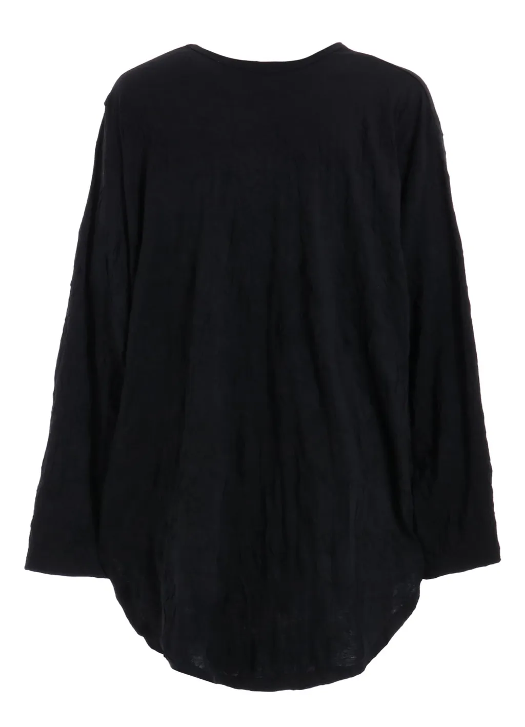 Catch Washer Hem Round Jumbo T-Shirt Long Sleeves