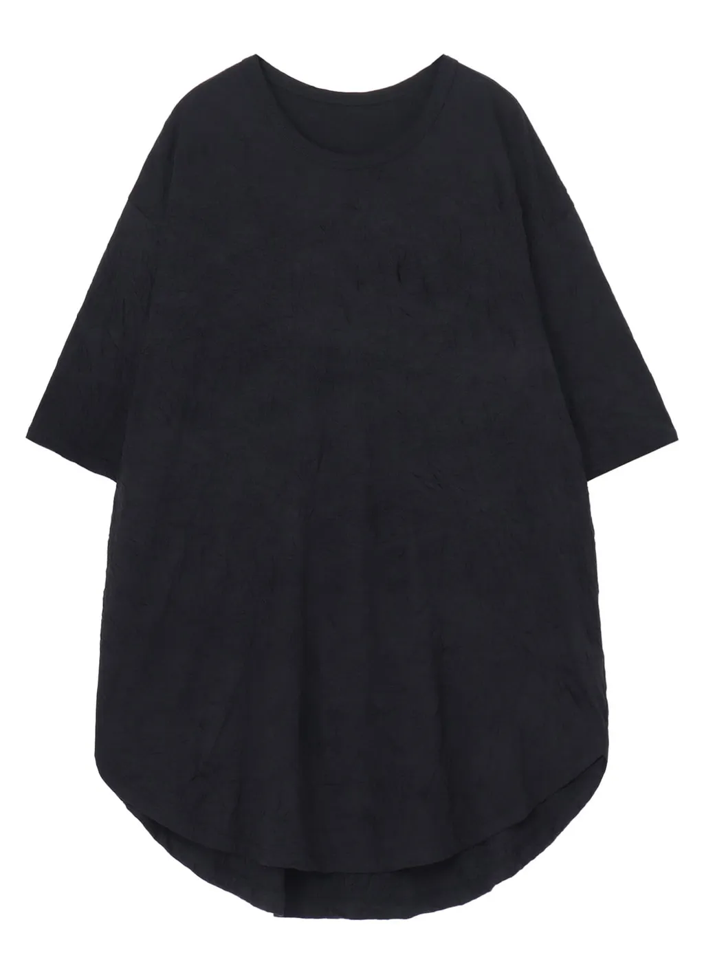 Catch Washer Hem Round Jumbo T-Shirt Short Sleeves