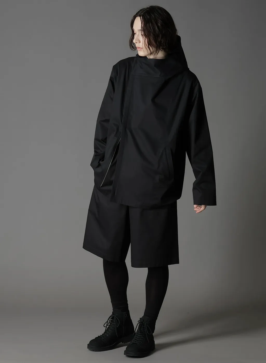 Cotton Gabardine Double Hoodie