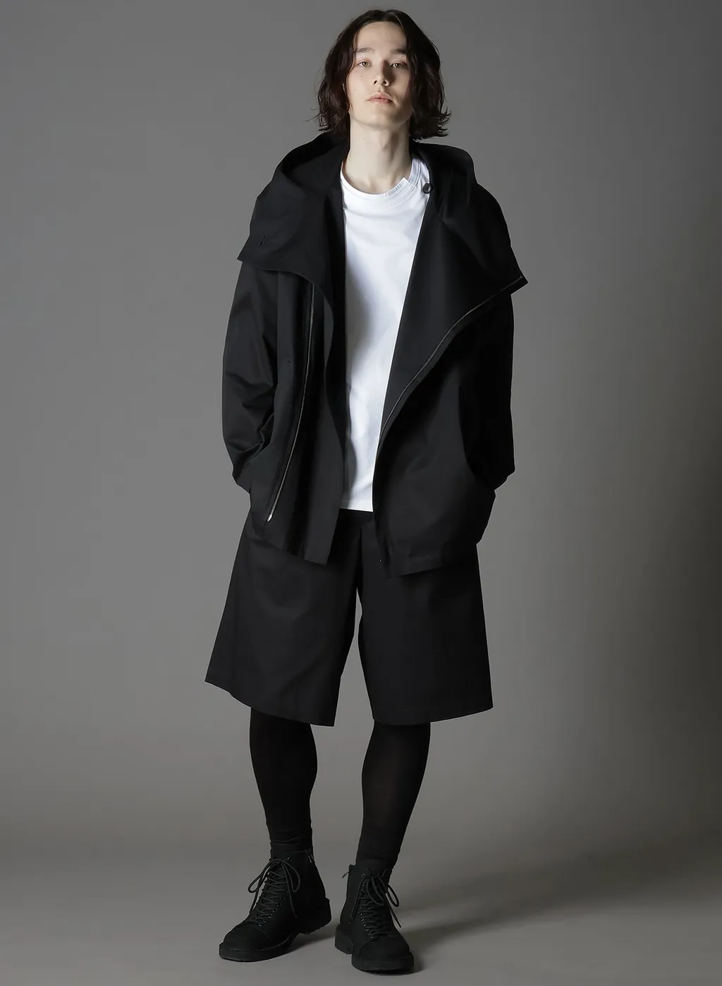 Cotton Gabardine Double Hoodie