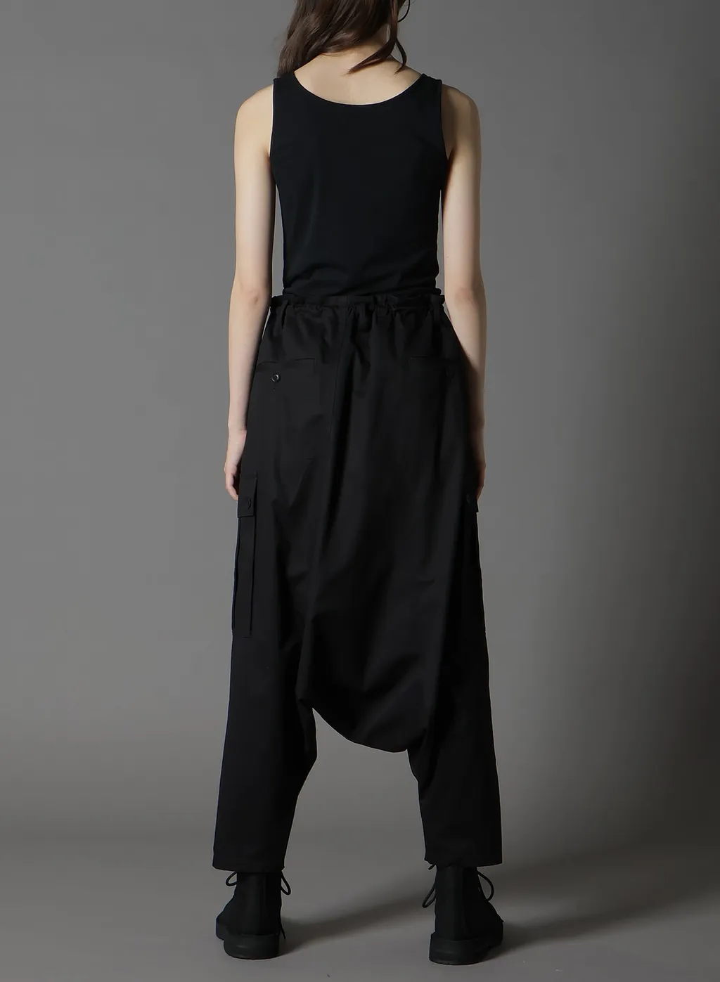 Cotton Gabardine Cargo Sarouel Pants