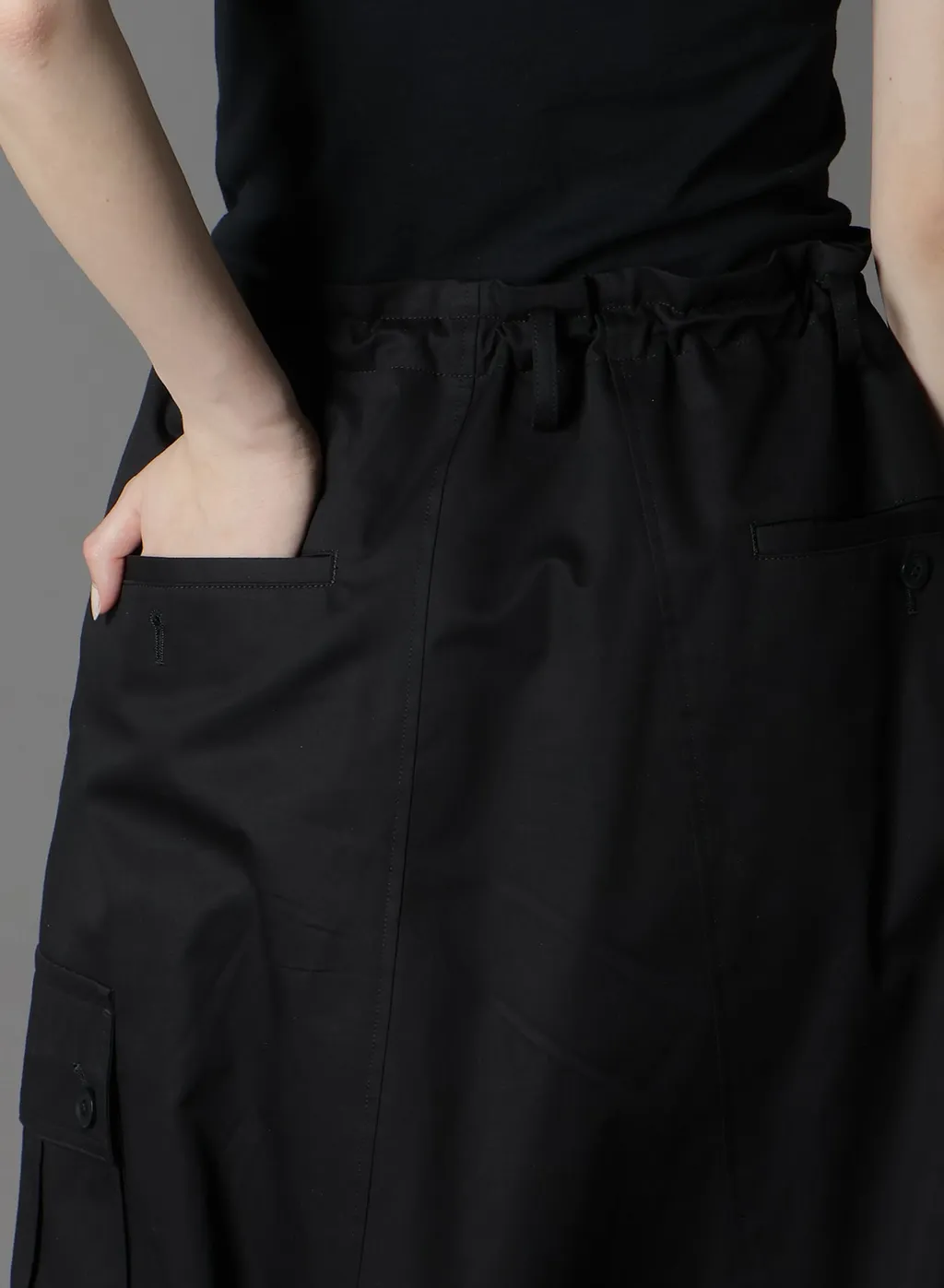 Cotton Gabardine Cargo Sarouel Pants