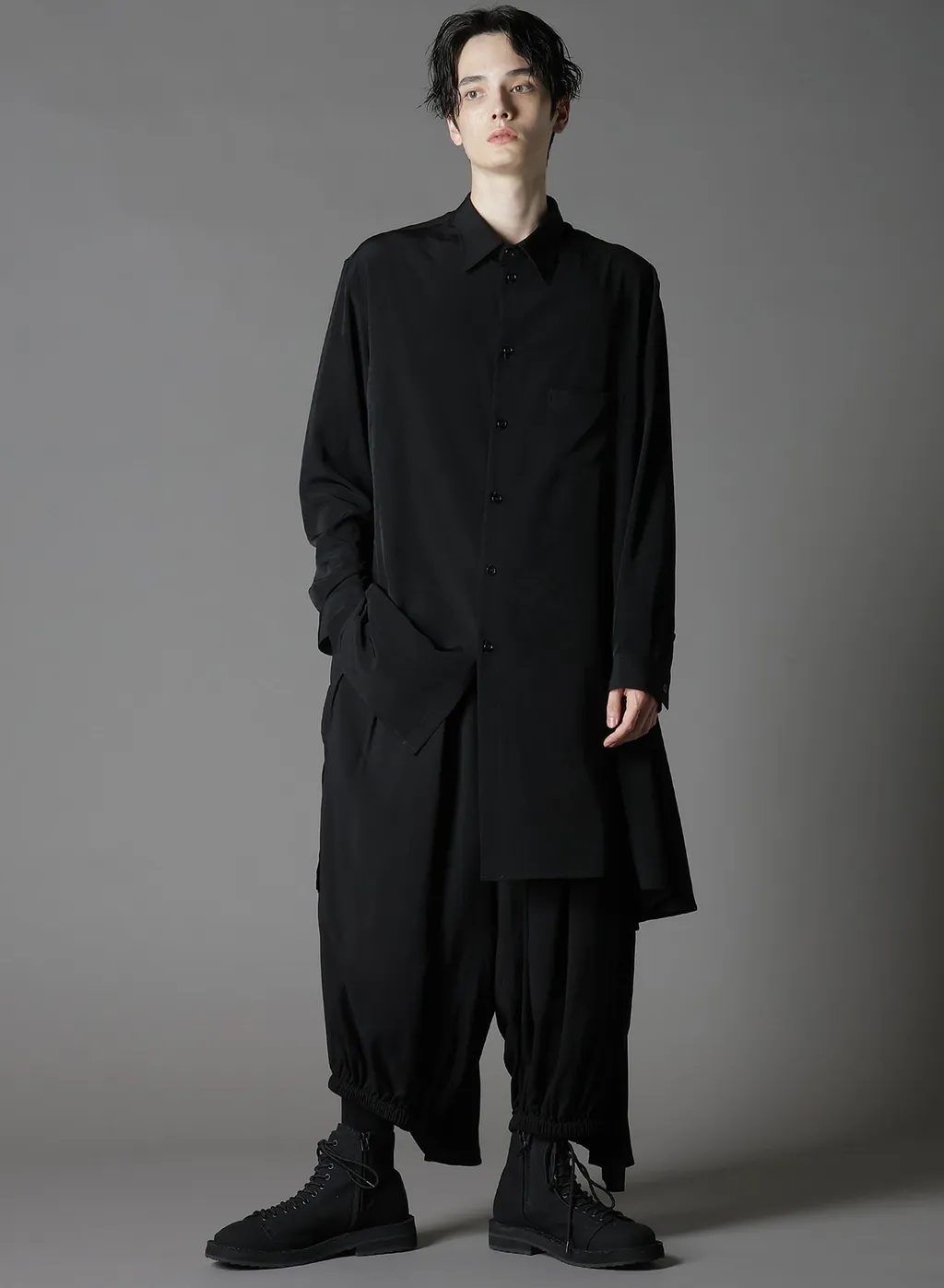 Crepe De Chine Standard Asymmetrical Flares Shirt