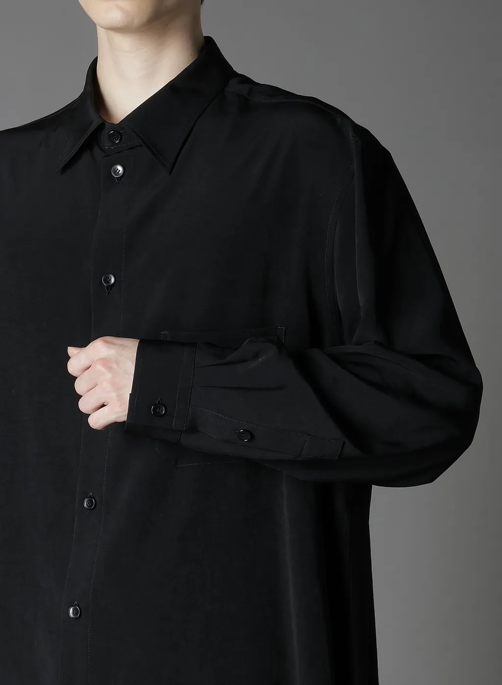 Crepe De Chine Standard Asymmetrical Flares Shirt