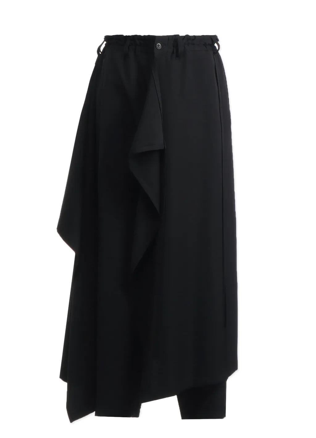 Wool Gabardine Bound Skirt Pants