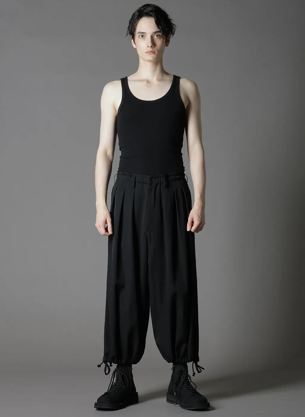 Wool Gabardine Balloon Pants