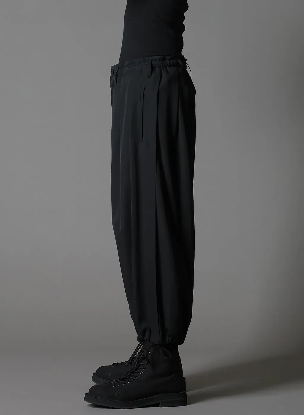 Wool Gabardine Balloon Pants