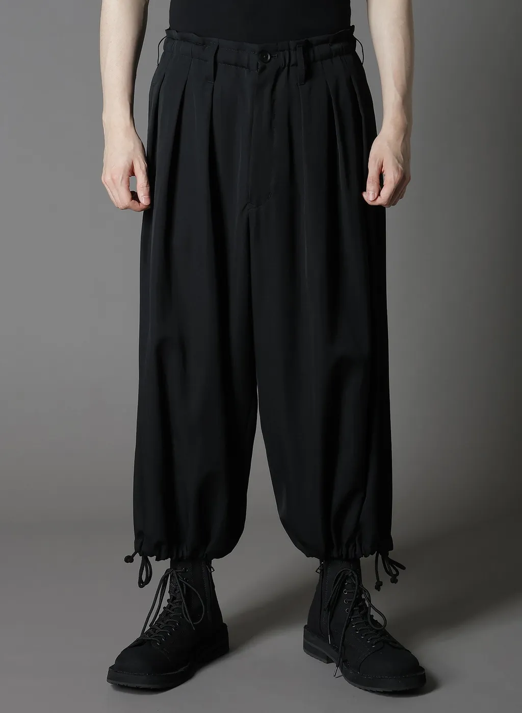 Wool Gabardine Balloon Pants