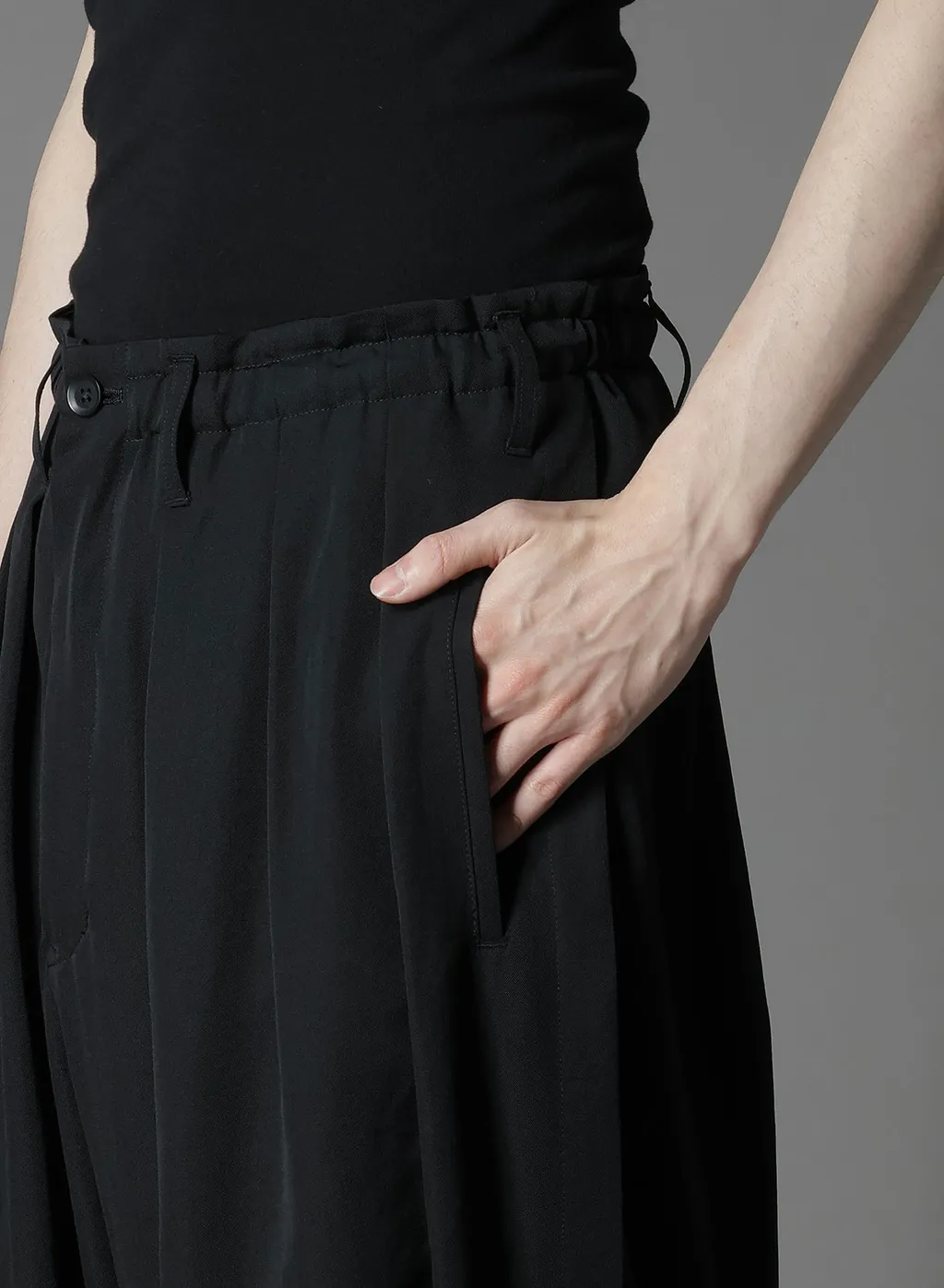 Wool Gabardine Balloon Pants