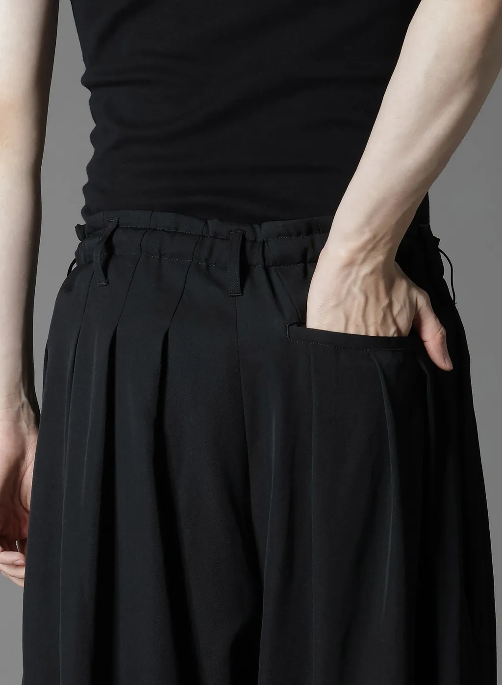 Wool Gabardine Balloon Pants