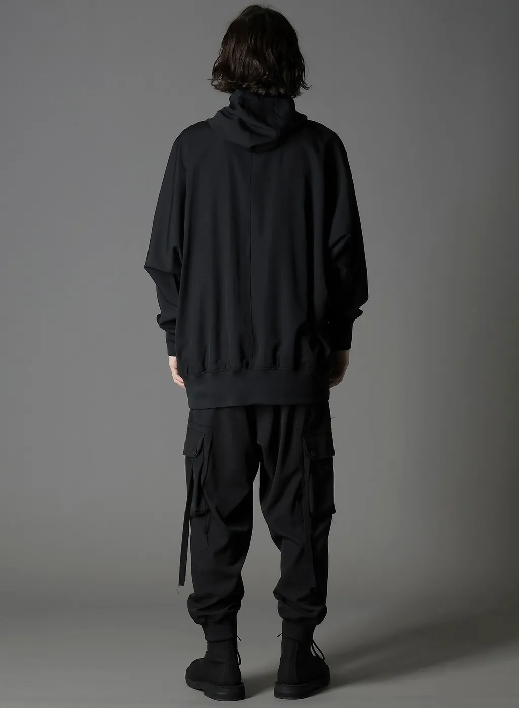 W/Gabardine Inverted V Hoodie Slim